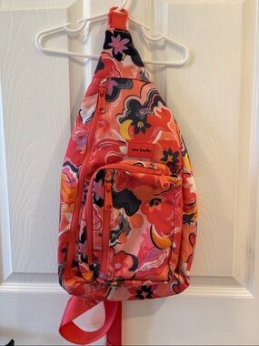 Vera Bradley Coral Multi-Color Floral Sling Crossbody